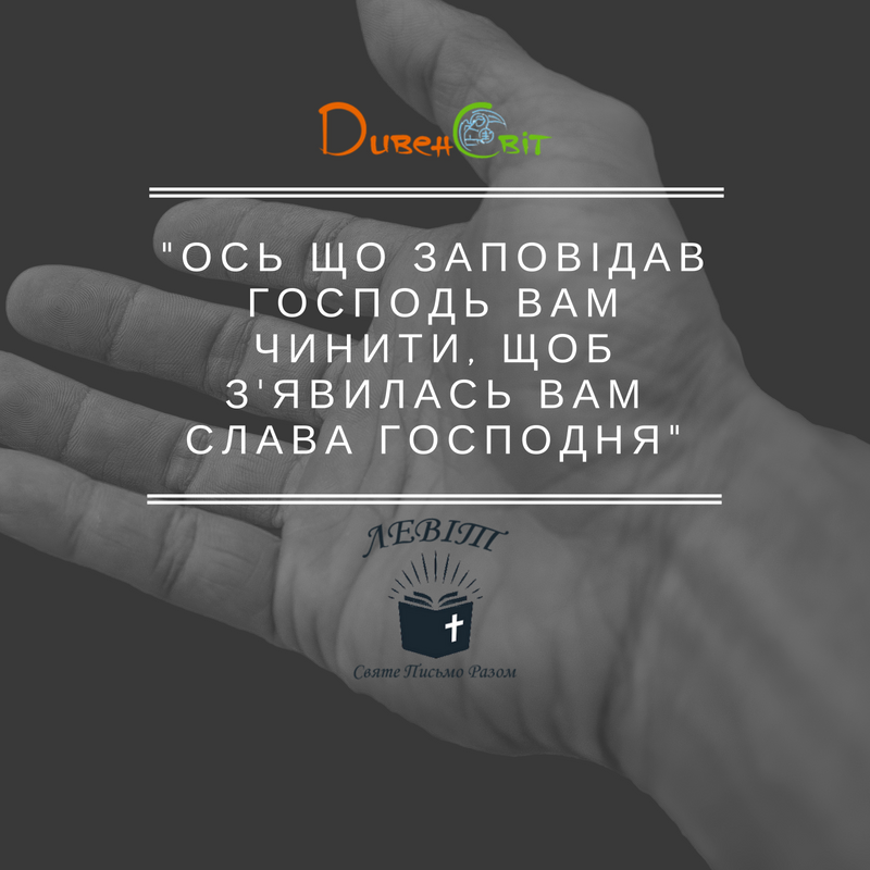 Читаємо Святе Письмо разом. Левіт 9