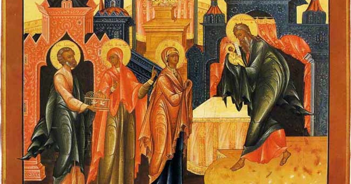 У центрі сьогоднішнього свята ― пожертвування Ісуса в святині Марією і Йосифом